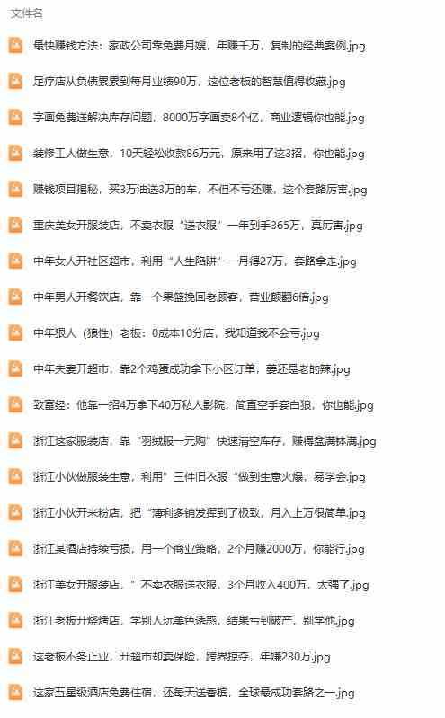 （9607期）真实有效391套商业模式，年入几十到几百万案例解析（电子书+视频+图文）